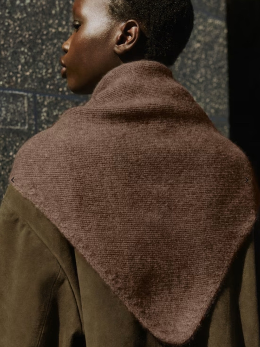 Sezane | Scarf | Eli Scarf | Dark Taupe - Picture 2 of 4